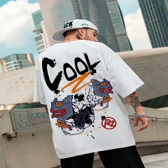 Attractive oversize T-shirt with street graphic print